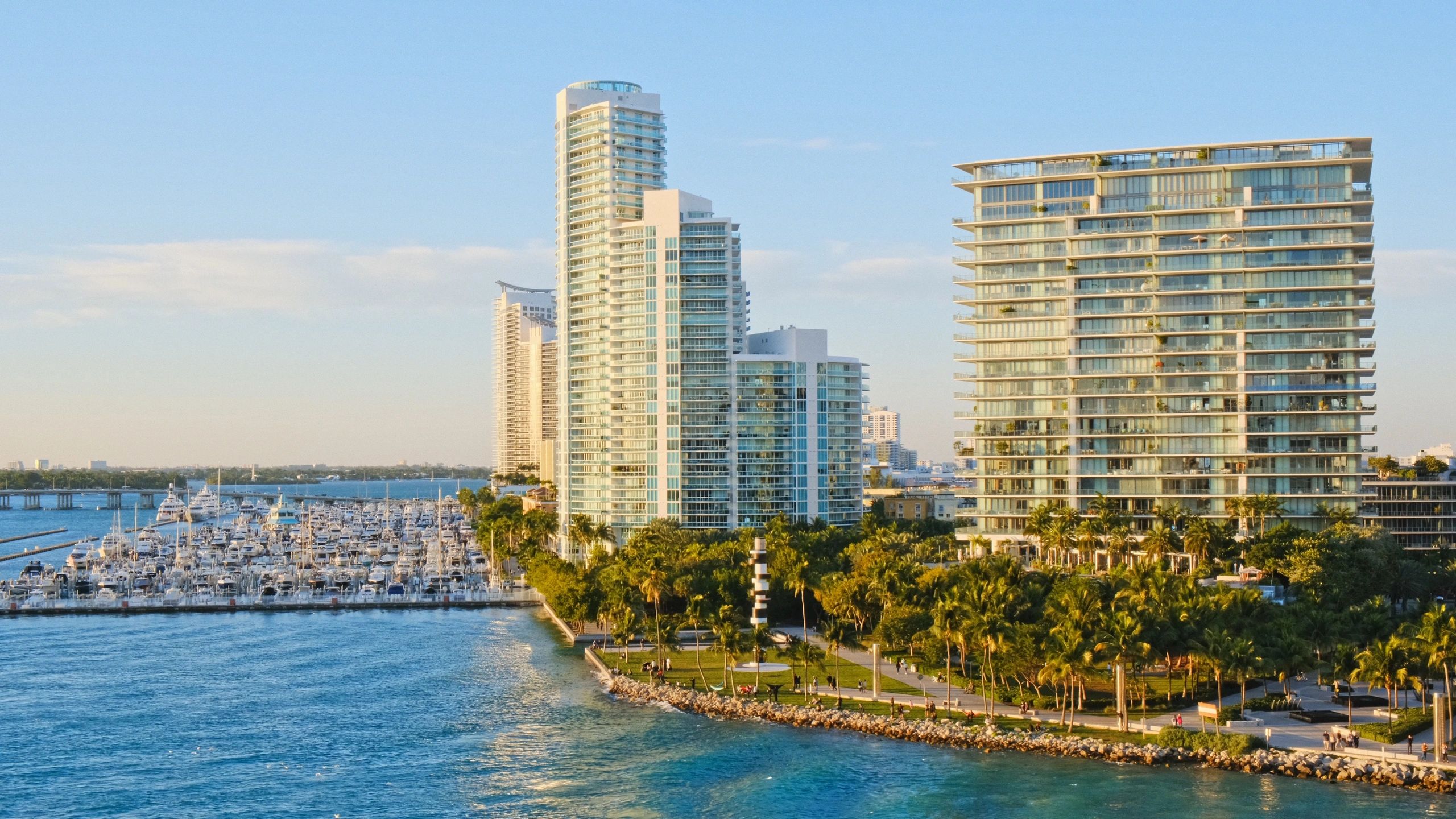 Miami skyline and waterfront